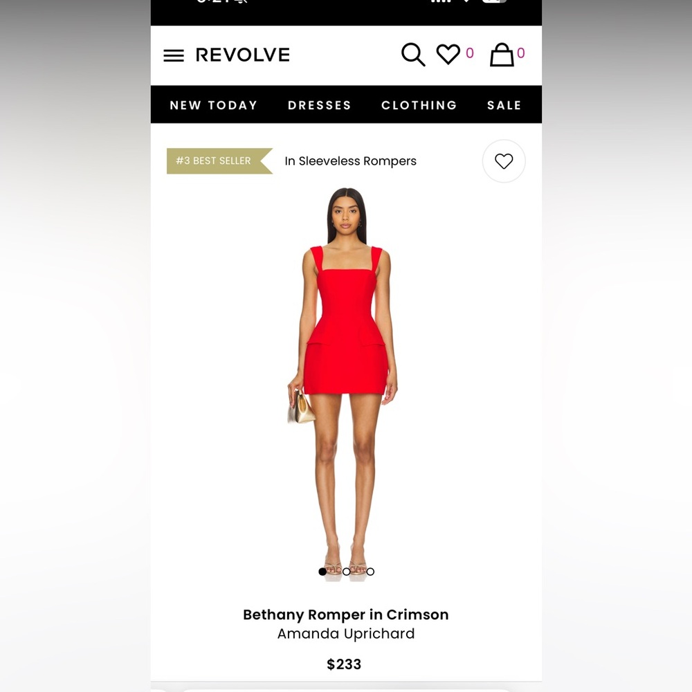 Amanda Uprichard Bethany Romper (Size : S)